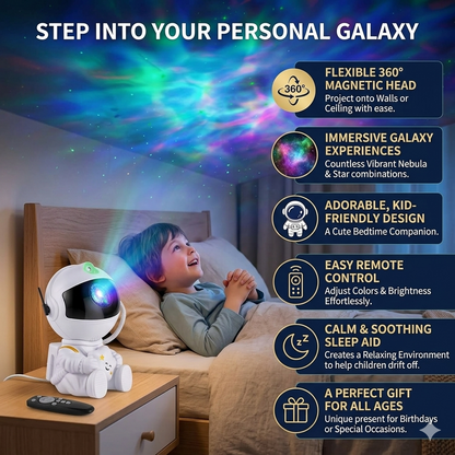Astronaut Galaxy Star Projector